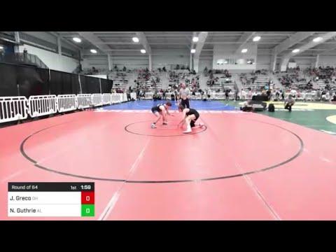 Video of 132 lbs round of 64 - Jovanni Greco, OH vs Noah Guthrie, AL (NHSCA VA)