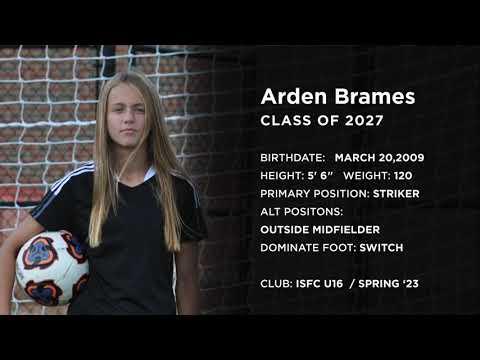Video of Arden Brames - 2023 Spring Club Season - College Striker Recruiting Video - Class of 2027