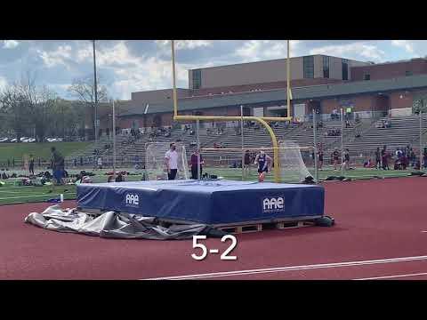 Video of Carolina Wegman setting school record of 5-2 in HJ