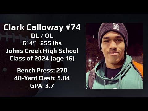 Video of Clark Calloway Football Highlights (Junior Year)