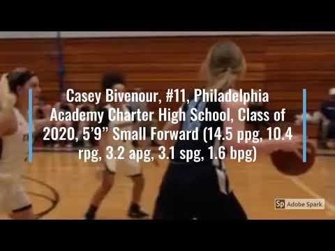 Video of Casey Bivenour 5’9, Philadelphia Academy Charter High School (Class of 2020) Basketball Highlights