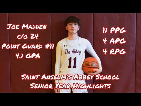 Video of Joe Madden | Senior Year Highlight Tape | Saint Anselm’s Abbey School c/o 24 | Point Guard #11