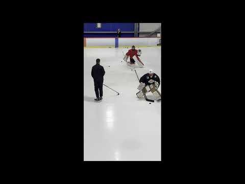 Video of Pro Skating Drills with Former Islanders Goalie Coach