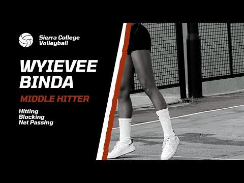 Video of Wyievee Binda | Sierra College Volleyball | Number 11 Middle Hitter