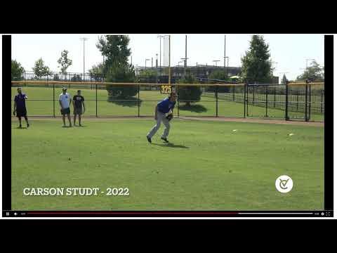Video of Carson Studt, August 2021 hitting and fielding.