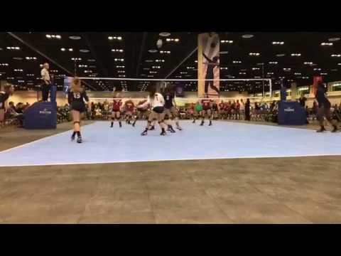 Video of Kat (setter) #6 Hitting in a 6-2 Rotation