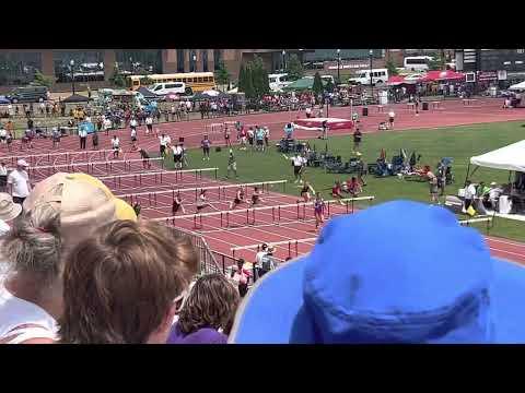 Video of OHSSA D2 State 100 hurdle white jersey lane 7