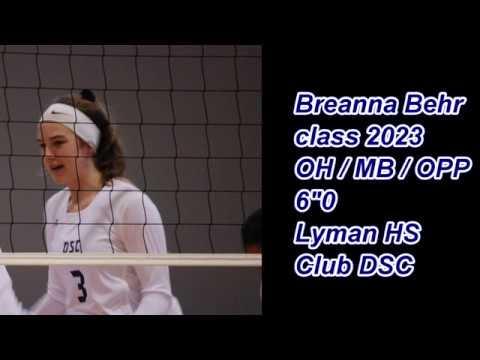 Video of Breanna Behr, 9th Grade, DSC Club Vball, Class 2023