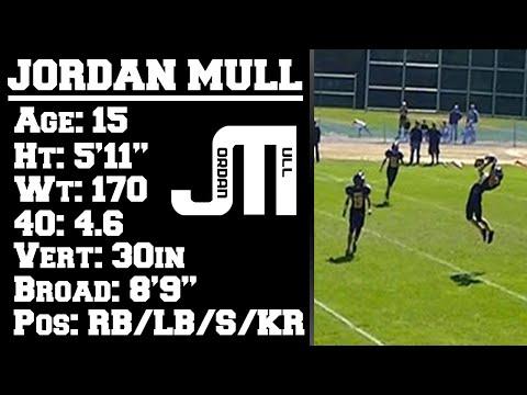 Video of Jordan Mull Sophomore Football Highlights