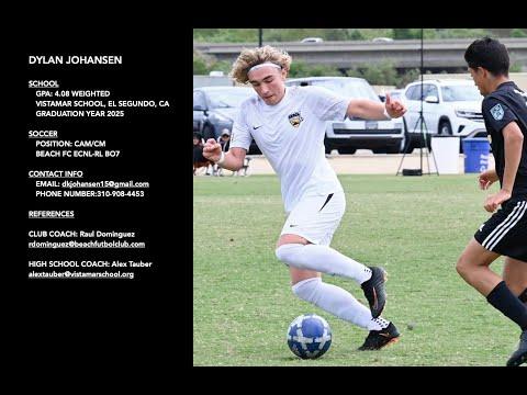 Video of Dylan Johansen '25 Soccer Reel: Fall 23