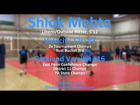 Video of Shlok Mehta 17s/Junior Year Highlights Libero/Outside Hitter 5'11 2024