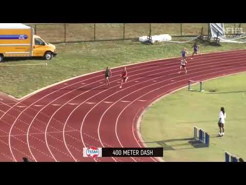 Video of TSSAA State Championships 400m lane 5, time 55.76