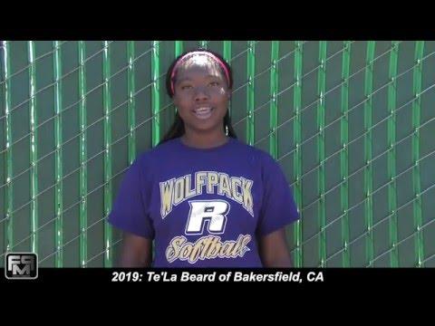 Video of 2019 Te'La Beard Shortstop Softball Skills Video - YouTube