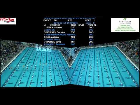 Video of 2023 SES LC Championship 13 14 Boys 50 Breast B Final Marios Gerasimopoulos 1st place