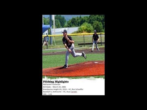 Video of Nathaniel Fronheiser, 2024 - Summer 2022 Baseball U - Anthracite 