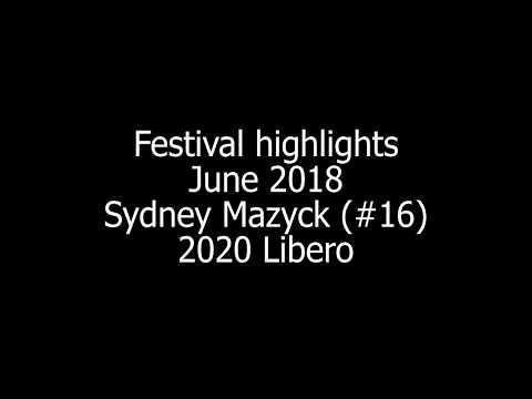 Video of Sydney Mazyck 2020 Libero (Festival Highlights June 2018)
