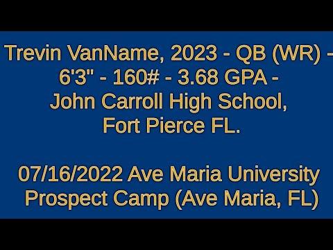 Video of Ave Maria Prospect Camp 2022