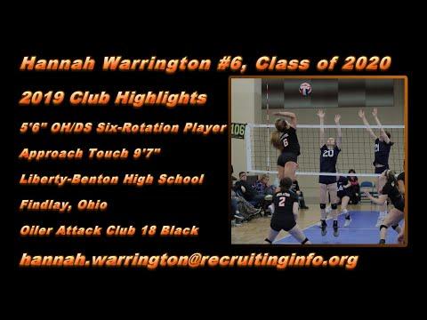 Video of Hannah Warrington #6 - 2019 Club Volleyball Highlights