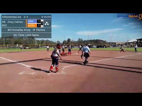 Video of Annalise Knop Complete game 3 hit shutout at Thunderbolts 5 Star Tournament 2020
