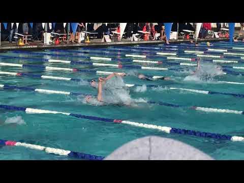 Video of Charlotte Sevin 1st Place 2019 Spring JO Tourney in 13 year old 100 Yard Back Stroke Final - 59.20