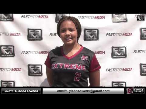 Video of 2021 Giahna Owens Pitcher Softball Skills Video - Extreme Fastpitch