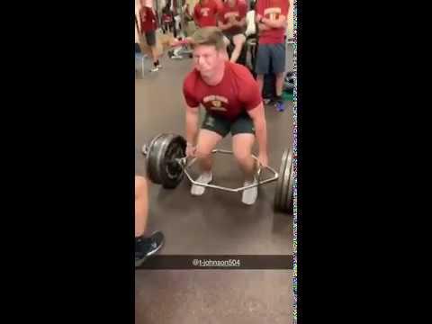 Video of Tyler Johnson - 2021 - Louisiana - deadlift 495 lbs