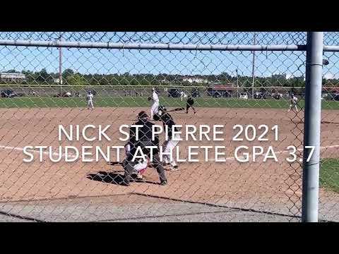 Video of Nick St Pierre 2021 SS/3B/RHP Highlights