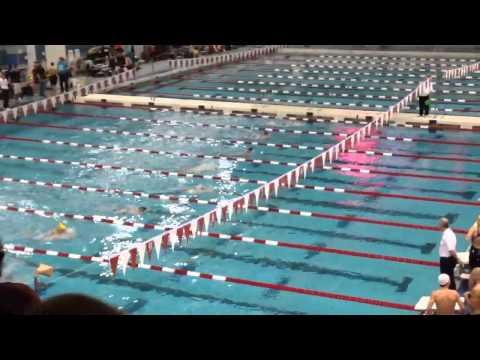 Video of 100 Breaststroke, Dec. 12-14, 2014 (lane 8, Blue/black kneeskin)