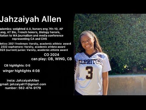 Video of Jahzaiyah Allen highlights 