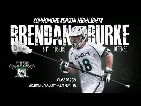 Video of Brendan Burke Sophomore Highlights, Archmere Academy