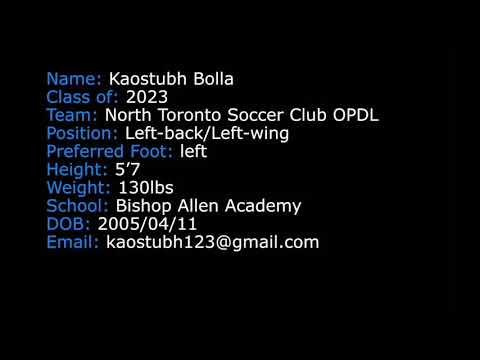 Video of Kaostubh Bolla 2021 Highlight Tape
