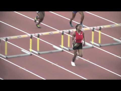 Video of Bryiana 300h, Lane 5,  Red and white top- black bottom