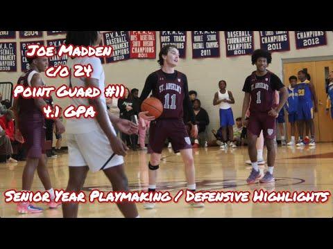 Video of Joe Madden | Senior Year PLAYMAKING/DEFENSIVE Highlights | Saint Anselm’s Abbey School ‘24| PG #11