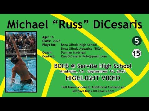 Video of Russ DiCesaris - BOHS @ Servite - 9-19-2023