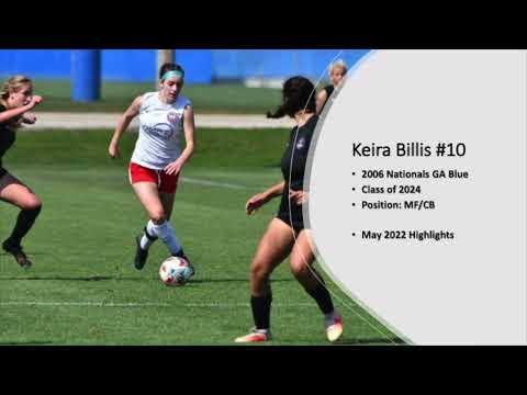 Video of Keira Billis MF/CB, May 2022 highlights