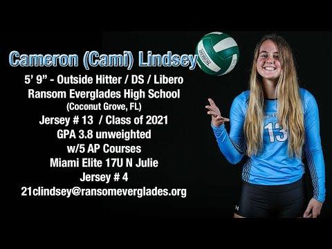 Video of Cameron (Cami) Lindsey 🏐🏐 Fall 2019 Volleyball Highlights 🏐🏐 Class of 2021