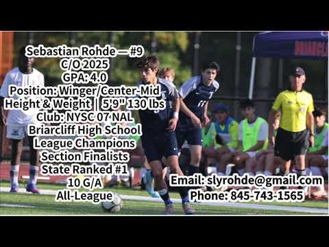 Video of Sebastian Rohde Fall Season Highlights | Class of 2025