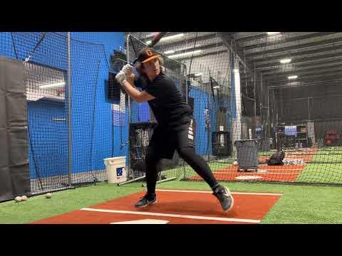 Video of Aidan Twigg '24 Catching bullpen and Cage Hitting 12/16/2022