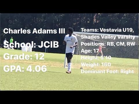 Video of Charles Adams III, Class of 2022, recruitment video