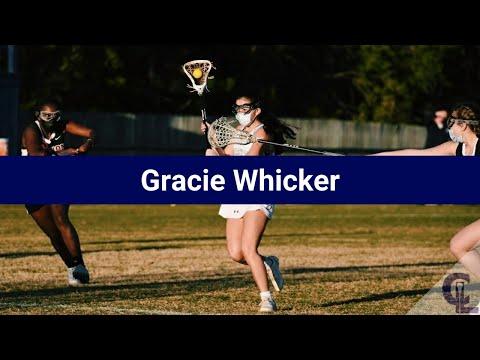 Video of Gracie Whicker Lacrosse Highlights - NC 2025 - Mid. Att. Def. Draw