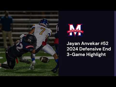 Video of Jayan Anvekar 2024 DE 3-Game Highlight Video 2023-24 Season 
