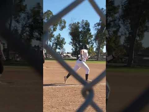 Video of double to right center on outside drop