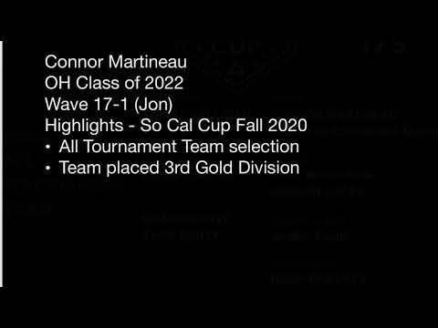 Video of Connor Martineau OH Class 2022, Wave 17-1, Fall 2020 So Cal Cup Highlights