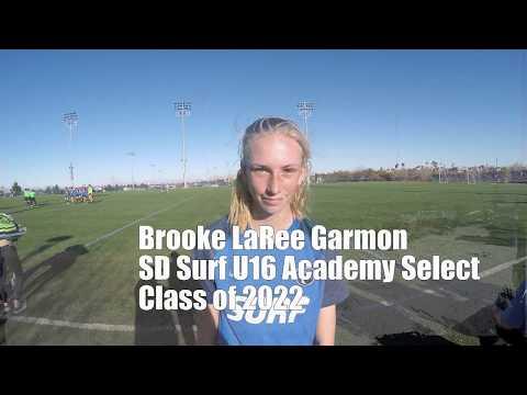 Video of Brooke Garmon 2022 SD Surf Academy Select 04/20