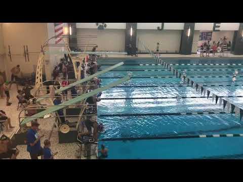 Video of Justine Czyrka, 100 Meter Fly LC, Lane 5, Green Cap, First Place 7/27/19