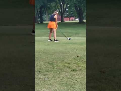 Video of Aubrie senior night tee shot