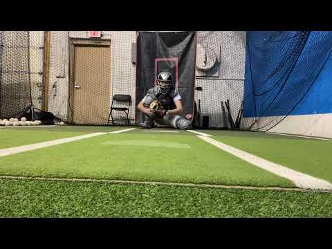 Video of Ray Strzynski catcher class of 2022-receiving and blocking