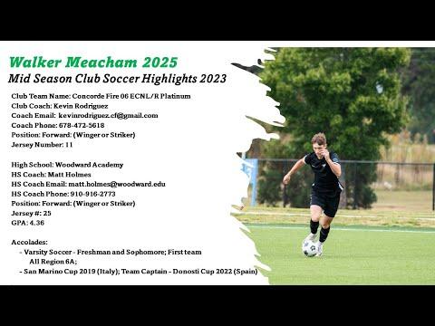 Video of Walker Meacham 2025 - Mid Season Club Soccer Highlights 2023