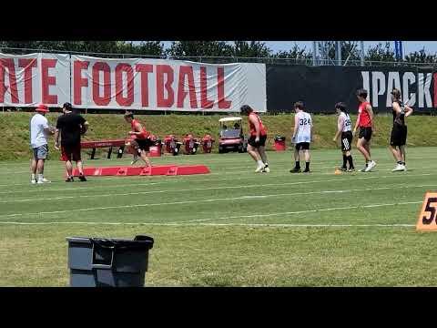 Video of Tristen Swinney 2025 Long Snapper Northern Guilford HS NC State camp 06_03_23