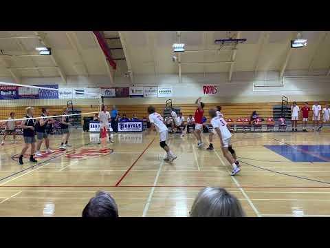 Video of San Marcos vs Arroyo Grande boys volleyball highlights (setter #8)